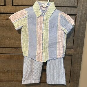 Janie & Jack Seersucker Outfit 12-18 months
